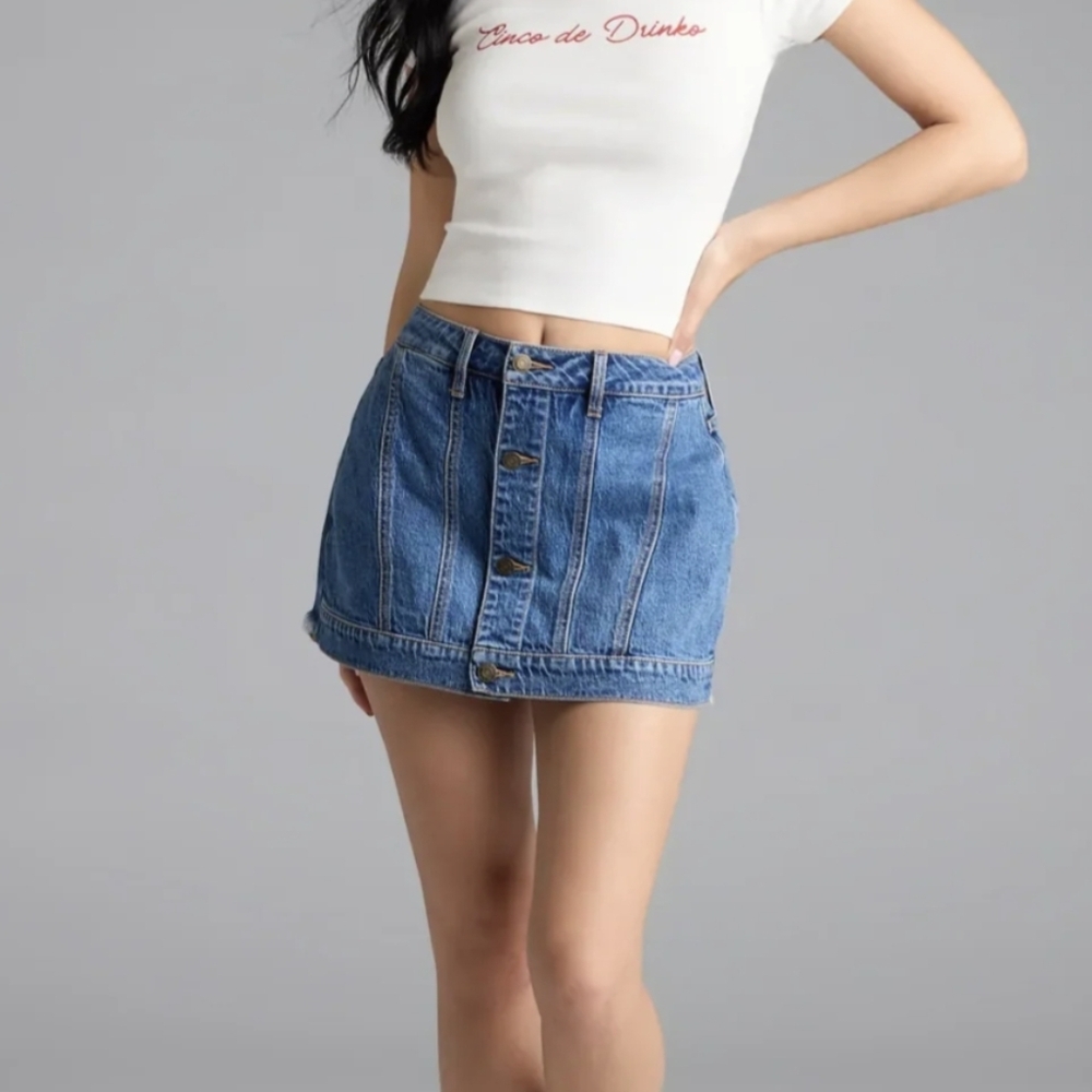 Cello Blue Denim Skort Size XS